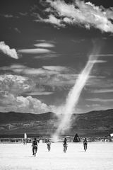 dust devil on playa at Black Rock City 2019 Burning Man 