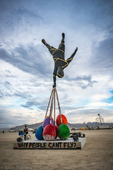 Burning Man art installation Why People Can't Fly by Vasily Klyukin on Black Rock City playa 