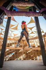 Burning Man structure built on Black Rock City playa 