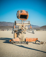Burning Man art installation on Black Rock City playa 