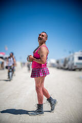 Aaron Feinberg, black rock city, brc, burning man 2024, playa, portrait