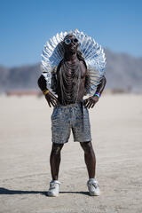 Aaron Feinberg, black rock city, brc, burning man 2024, playa, portrait