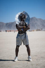 Aaron Feinberg, black rock city, brc, burning man 2024, playa, portrait