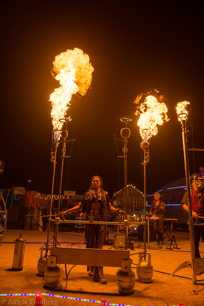 interactive fire installation fire instruments 2019 Burning Man